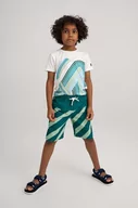 Spodnie i spodenki dla chłopców - Reima szorty kąpielowe dziecięce Papaija kolor zielony - miniaturka - grafika 1