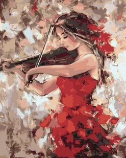 Norimpex Obraz Malowanie po numerach - Skrzypaczka - Malowanie po numerach - miniaturka - grafika 2