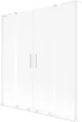 Parawany nawannowe - Mexen Velar L Duo parawan nawannowy 2-skrzydłowy rozsuwany 150 x 150 cm, szron, biały - 896-150-003-32-20 - miniaturka - grafika 1
