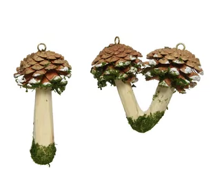 Zawieszka Ozdoba Na Choinkę Grzybek Z Szyszką - Bombki - miniaturka - grafika 1