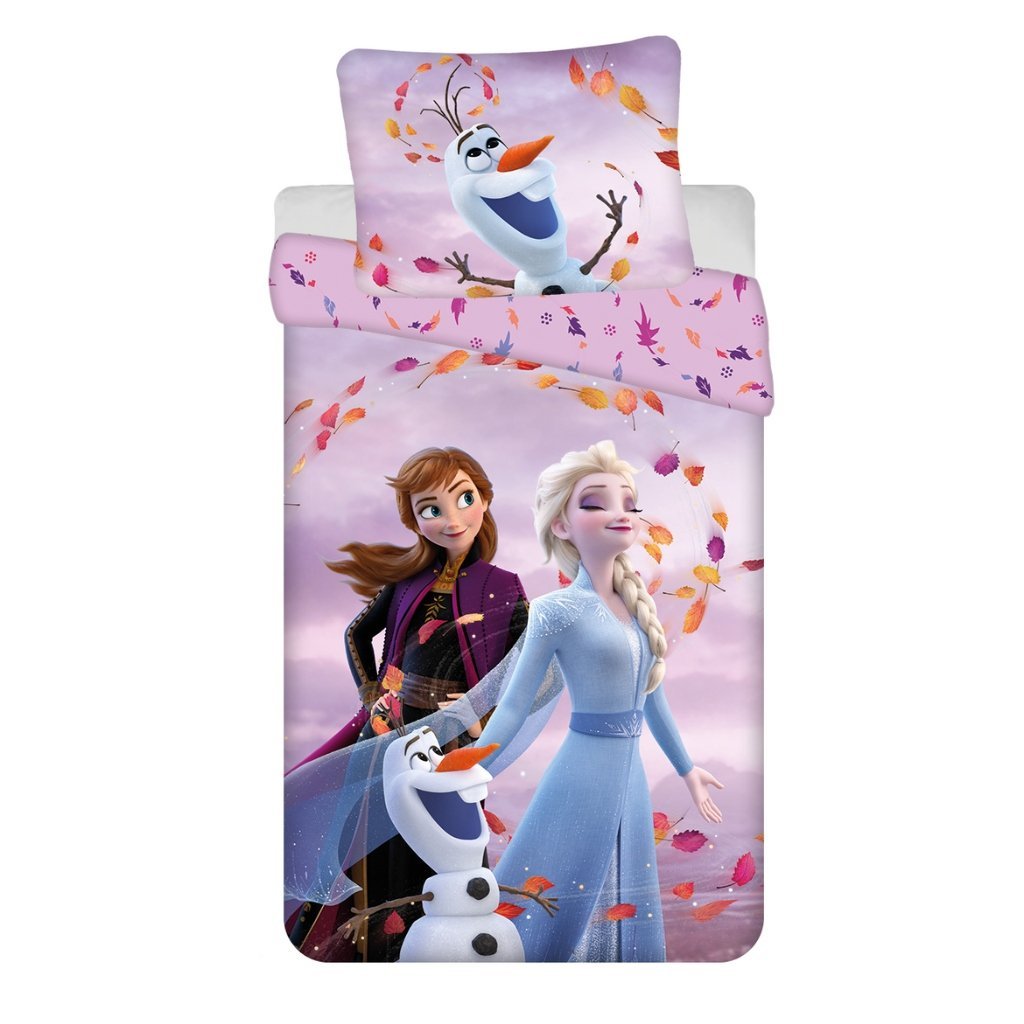 Kraina Lodu 2 Pościel 140x200 70x90 Sky Anna Elsa Olaf Bawełna
