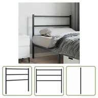 Inne meble do sypialni - The Living Store Metalowe wezgłowie - czarne - 100 cm - Wezgłowie - miniaturka - grafika 1