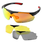 Okulary sportowe - Sunup Set Magnet Sportowe Okulary Przeciwsłoneczne Matt Black / Full Revo Red - miniaturka - grafika 1