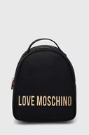 Plecaki - Love Moschino plecak damski kolor czarny mały gładki - miniaturka - grafika 1