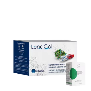 LunaCol Colway Lizozym Betaglukany suplement diety 60 kaps Colmega Gratis - Suplementy naturalne - miniaturka - grafika 1