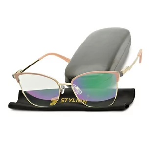 Plusy +2.00 damskie okulary do czytania korekcyjne z antyrefleksem ST325BR - Okulary korekcyjne, oprawki, szkła - miniaturka - grafika 1