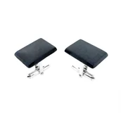 Spinki do mankietów i krawatów - Spinki do mankietów Dumortieryt prostokątny (S856) Srebro [925] - miniaturka - grafika 1