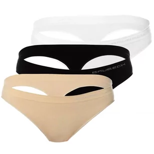 Zestaw majtek damskich stringi bawełniane Brubeck Comfort Cotton mix kolorów 3 szt. - Bielizna sportowa damska - miniaturka - grafika 1