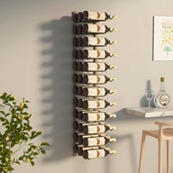Stojaki na wino - Lumarko Uchwyt ścienny na 36 butelek wina, złoty, żelazny - miniaturka - grafika 1