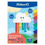 Podobrazia, bloki, papiery - Pelikan, Blok kreatywny kolorowy A4 premium - miniaturka - grafika 1