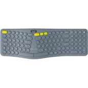 Klawiatury - Delux GM903CV 2.4G+BT Ergonomic szara - miniaturka - grafika 1