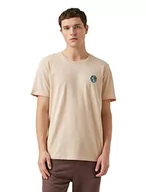 Koszulki męskie - Koton Earth Embroided T-Shirt męski, beżowy (050), M - miniaturka - grafika 1