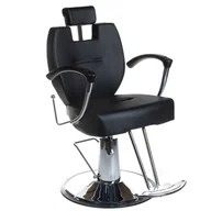 Fotele fryzjerskie - Fotel barberski HEKTOR BH-3208 Czarny - miniaturka - grafika 1