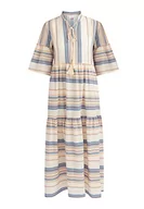 Sukienki - IZIA Sukienka damska w paski Maxi Mahisha, Pomarańczowy, niebieski, wełniany biały, XL - miniaturka - grafika 1