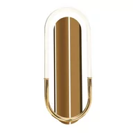 Lampy ścienne - Maxlight Minimalistyczna LAMPA ścienna OLIVIA W0290D owalny kinkiet LED 15W 3000K do przedpokoju złoty W0290D - miniaturka - grafika 1