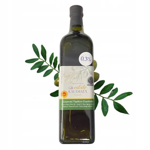 Grecka Oliwa z Oliwek Extra Virgin Kalamata Oryginalna Świeża Najlepsza 1L - Zdrowa żywność - miniaturka - grafika 1