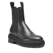 Botki damskie - Sztyblety Gino Rossi 222FW157 Czarny - miniaturka - grafika 1