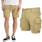 Odzież taktyczna i umundurowanie - Spodenki Alpha Industries Crew Short 176203 14 - Piaskowe  32 - miniaturka - grafika 1