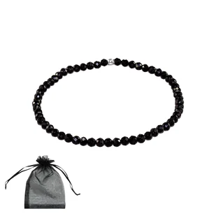 Czarny Turmalin Bransoletka na Gumce Srebrna Kulka Naturalne Kamienie - Bransoletki Czarny Turmalin Bransoletka na Gumce Srebrna Kulka Naturalne Kamienie - Bransoletki - miniaturka - grafika 1
