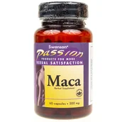Suplementy naturalne - Swanson Passion Maca Ekstrakt 500 mg, 60 kapsułek - miniaturka - grafika 1