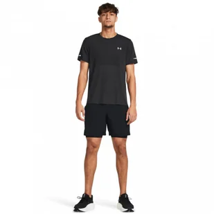 Męskie spodenki do biegania Under Armour UA Launch 7'' 2-IN-1 Short - czarne - UNDER ARMOUR - Spodnie sportowe męskie - miniaturka - grafika 1