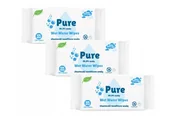 Chusteczki nawilżane - Chusteczki nawilżane dla dorosłych XXL Pure Wet Water Wipes 99,9% wody 3x60 szt. - miniaturka - grafika 1