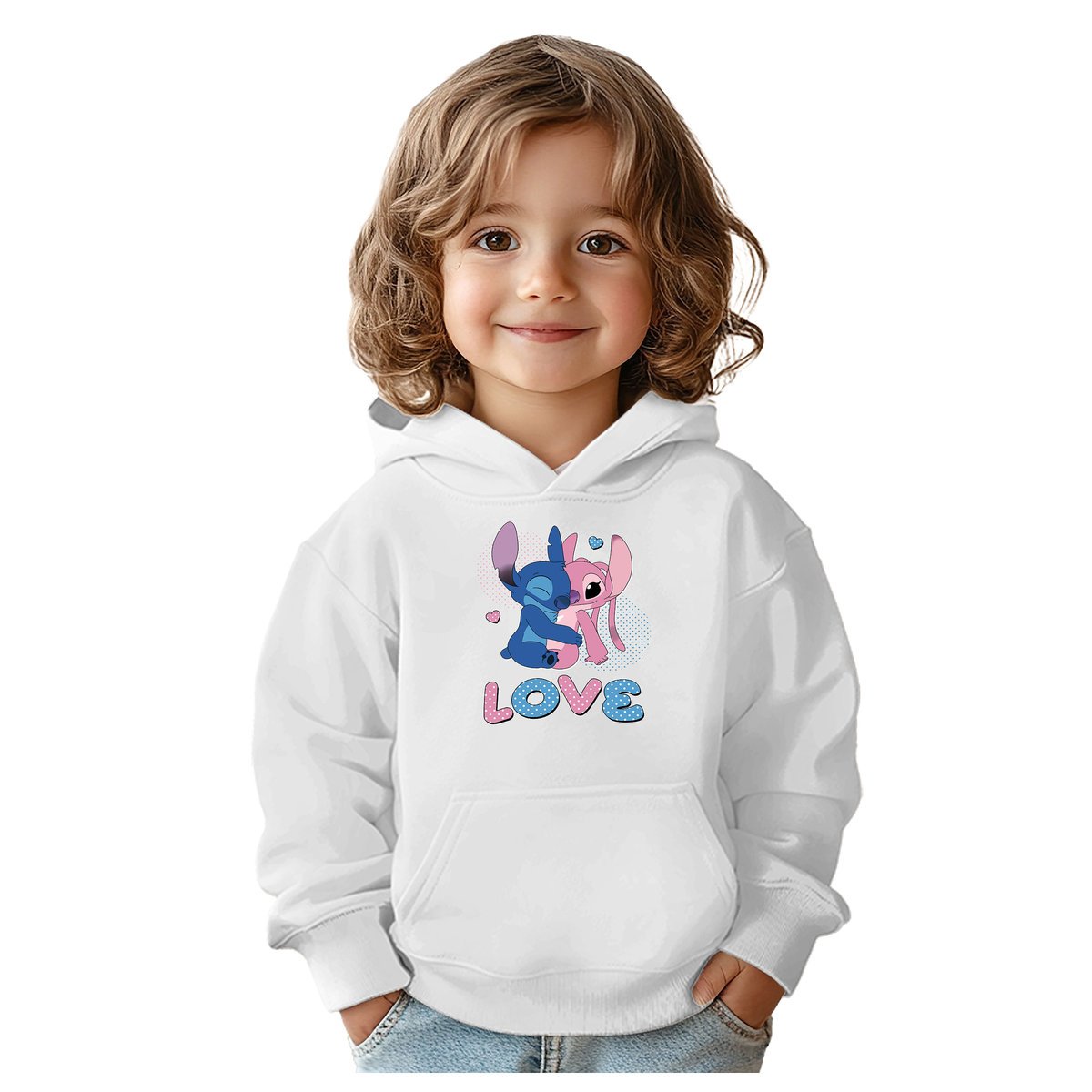 BLUZA DZIECIĘCA STITCH LOVE 128-134 CHŁOPIĘCA DZIEWCZĘCA PREZENT