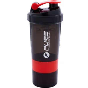 Shaker PURE 2 IMPROVE 7095725 Czarno-czerwony (500 ml) - Shakery i bidony sportowe - miniaturka - grafika 1