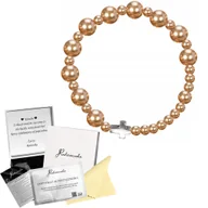 Bransoletki - Bransoletka Różaniec Na Rękę Z Pereł Krzyżyk Prezent Dedykacja Gratis - miniaturka - grafika 1