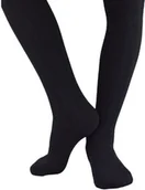 Rajstopy dziecięce - Ocieplane rajstopy Thermo dziewczęce Noviti RB003-G-02 Czarne - miniaturka - grafika 1