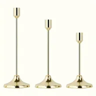 Inne - TEMU 3-częściowy zestaw eleganckich metalowych świeczników, wykończenie w kolorze złotym i różowego złota, wielofunkcyjna dekoracja stołu na różne - miniaturka - grafika 1