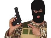 Gadżety na imprezę - Pistolet czarny - 24 cm - 1 szt. - miniaturka - grafika 1