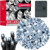 Oświetlenie świąteczne - Lampki świąteczne 200 Led biały zimny 15,5 m oświetlenie choinkowe - miniaturka - grafika 1