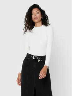 ONLY Bluzka Emma 15180040 Biały Slim Fit - Bluzki damskie - miniaturka - grafika 1