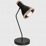 Lampy stojące - Milagro Holly MLP6258 lampa stołowa lampka 1x60W E27 czarna - miniaturka - grafika 1