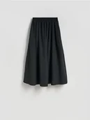 Spódnice - Reserved - Spódnica midi z zakładkami - czarny - miniaturka - grafika 1