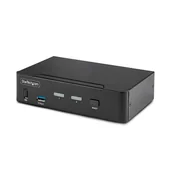 Przełączniki KVM - StarTech D86A2-2-PORT-8K-KVM przełącznik KVM Czarny - miniaturka - grafika 1