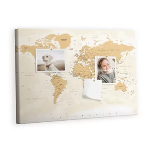 Kolorowy Organizer - Tablica Korkowa z Pinezkami - Polityczna Mapa Świata 60x40 cm - Tablice i flipcharty - miniaturka - grafika 1