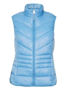 Vero Moda Kamizelka pikowana w kolorze błękitnym - Kamizelki damskie - miniaturka - grafika 1