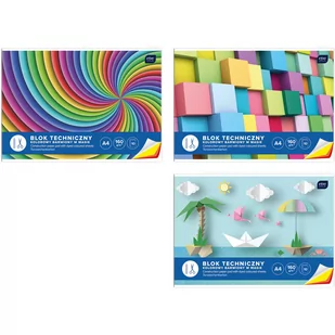 Blok techniczny kolorowy A4 10kartek INTERDRUK - Notesy i bloczki - miniaturka - grafika 1