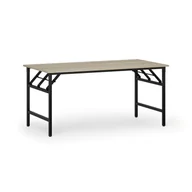 Stoły i stoliki do biura - Stół konferencyjny FAST READY z czarnym stelażem, 1600 x 800 x 750 mm, dąb naturalny - miniaturka - grafika 1