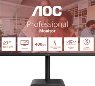 Monitory - AOC E4 U27E4CV 27" 4K Ultra HD LED Czarny - miniaturka - grafika 1