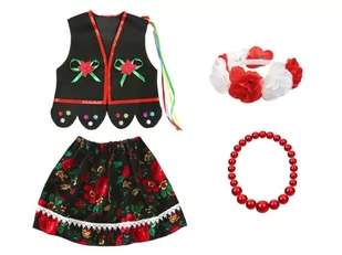 ZESTAW KRAKOWIANKA CZARNY 98-110 4el - Stroje karnawałowe - miniaturka - grafika 1