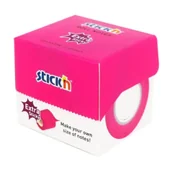 Etykiety samoprzylepne i bloki etykiet - Stickn Notes samoprzylepny 50mmx10m na rolce różowy neon - miniaturka - grafika 1