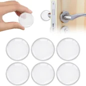 Zabezpieczenia dla dzieci - Zestaw 6 przezroczystych silikonowych odbojników do drzwi (4 x 4 x 0,8 cm), wytrzymałych, odpowiednich do drzwi szafek, kuchni i łazienki - miniaturka - grafika 1