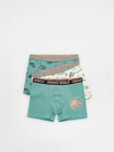 Skarpetki dla dzieci - Reserved - Bawełniane bokserki Jurassic World 3 pack - kremowy - miniaturka - grafika 1