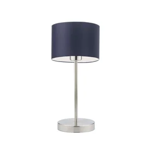 Elegancka lampka nocna LED z granatowym abażurem NICEA - Lampy stojące - miniaturka - grafika 1