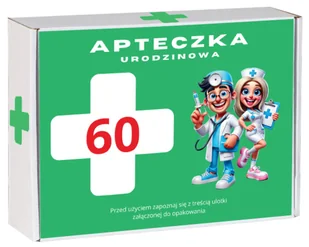 Pudełko Prezentowe 60 Urodziny Apteczka Ratunkowa - Zestawy upominkowe - miniaturka - grafika 1