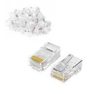 Pozostałe akcesoria sieciowe - 50x KOŃCÓWKA KOŃCÓWKI WTYK WTYKI RJ45 RJ 45 RJ-45 - miniaturka - grafika 1