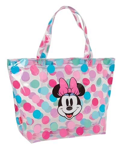 Safta MINNIE MOUSE BEACH - torba na zakupy, torba damska, torba na zakupy, wygodna i wszechstronna, jakość i wytrzymałość, 54 x 17 x 35 cm, Wielobarwny, M, Casual